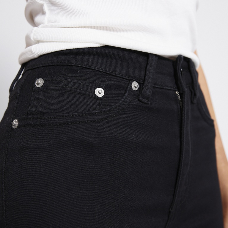 High waist skinny jeans "Snake" Black 4